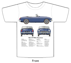 MGC Roadster (wire wheels) 1967-69 T-shirt Front